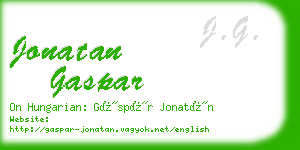 jonatan gaspar business card